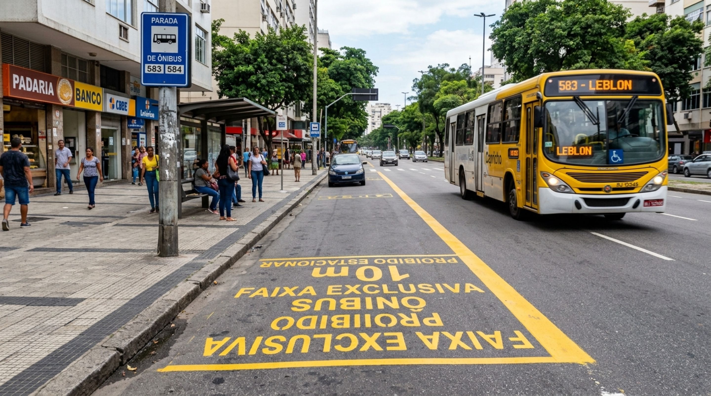 Motorista estaciona antes do ponto de ônibus, achando que deixou espaço suficiente e recebe multa dos 10 metros - QTU Questões do Universo