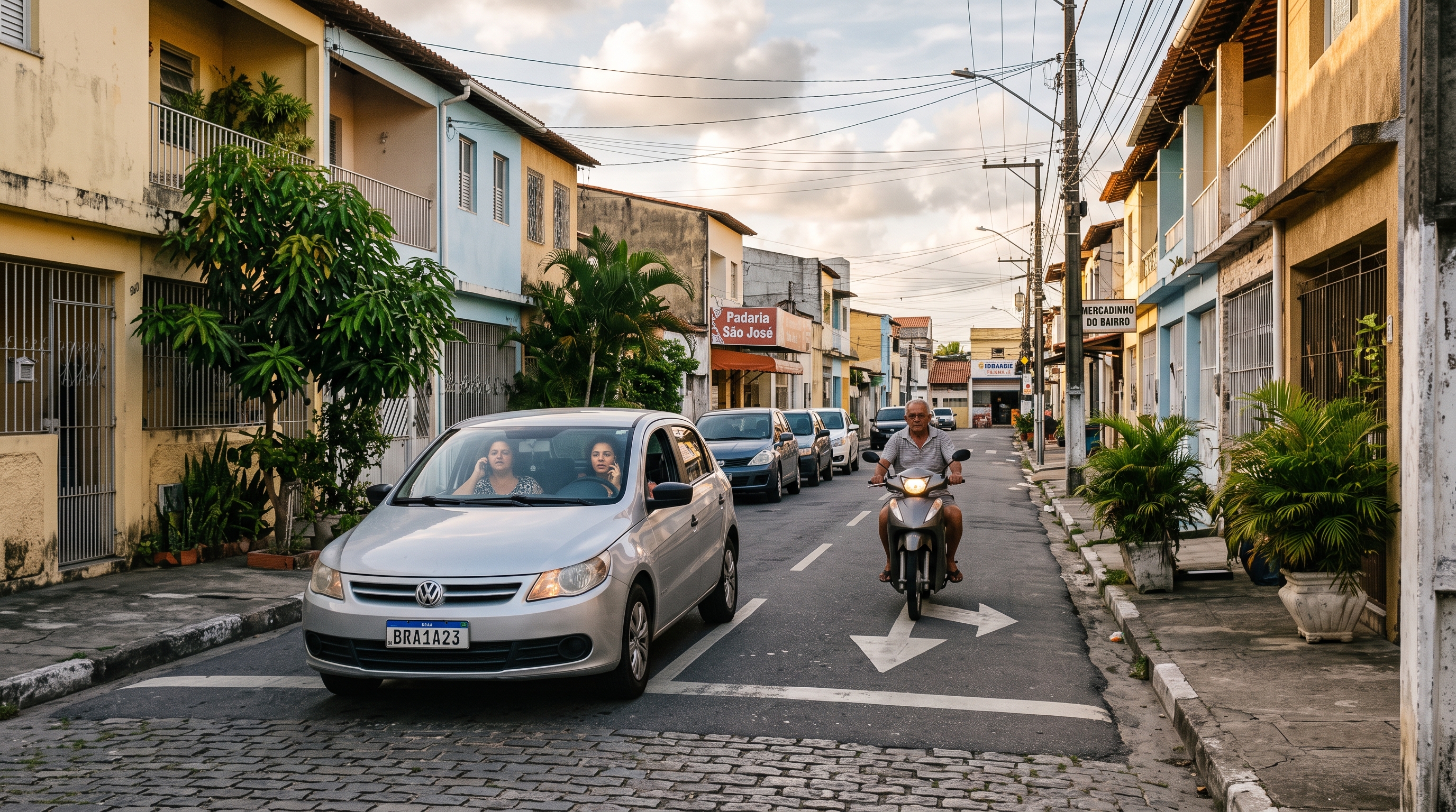 Motorista estaciona na contramão em rua residencial tranquila apenas para descarregar compras pesadas no portão de casa e recebe notificação de viatura em ronda - QTU Questões do Universo