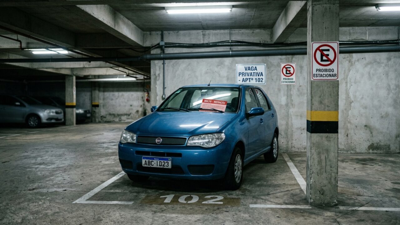 Motorista estaciona em vaga do próprio condomínio e recebe multa porque visitante deixou outro carro no espaço por menos de meia hora