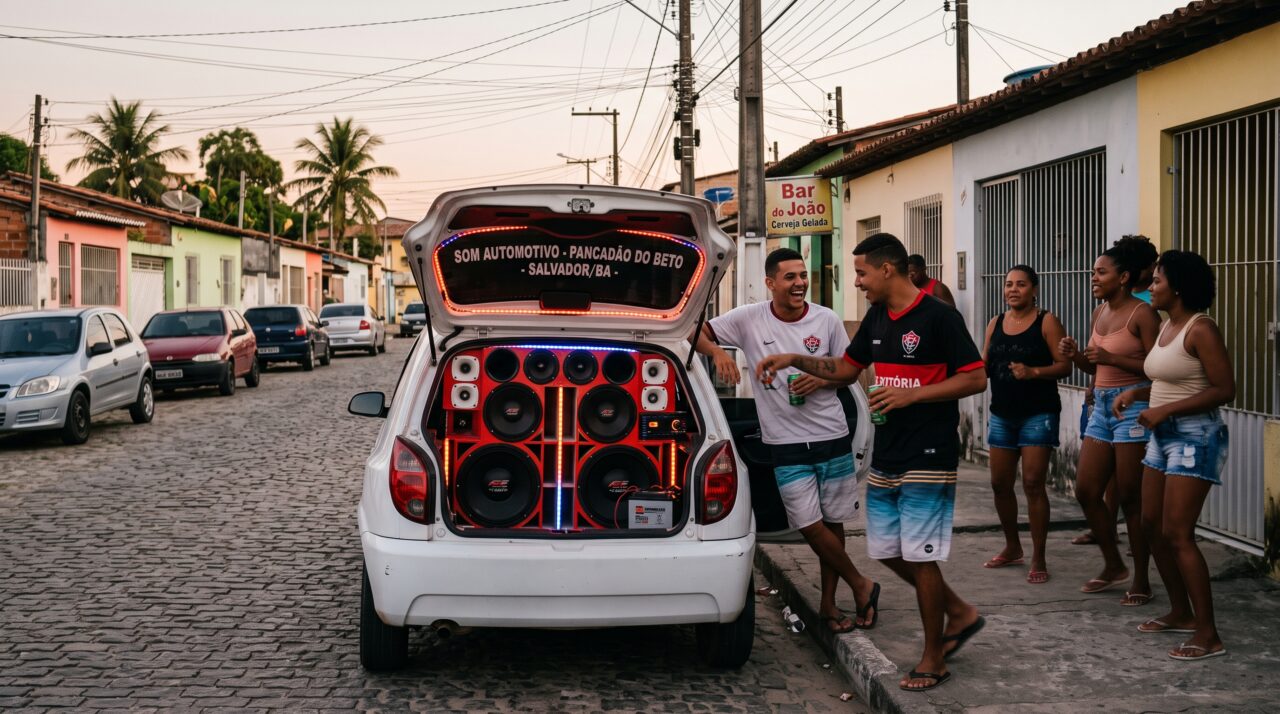 Multa de trânsito por som alto em carro estacionado na rua