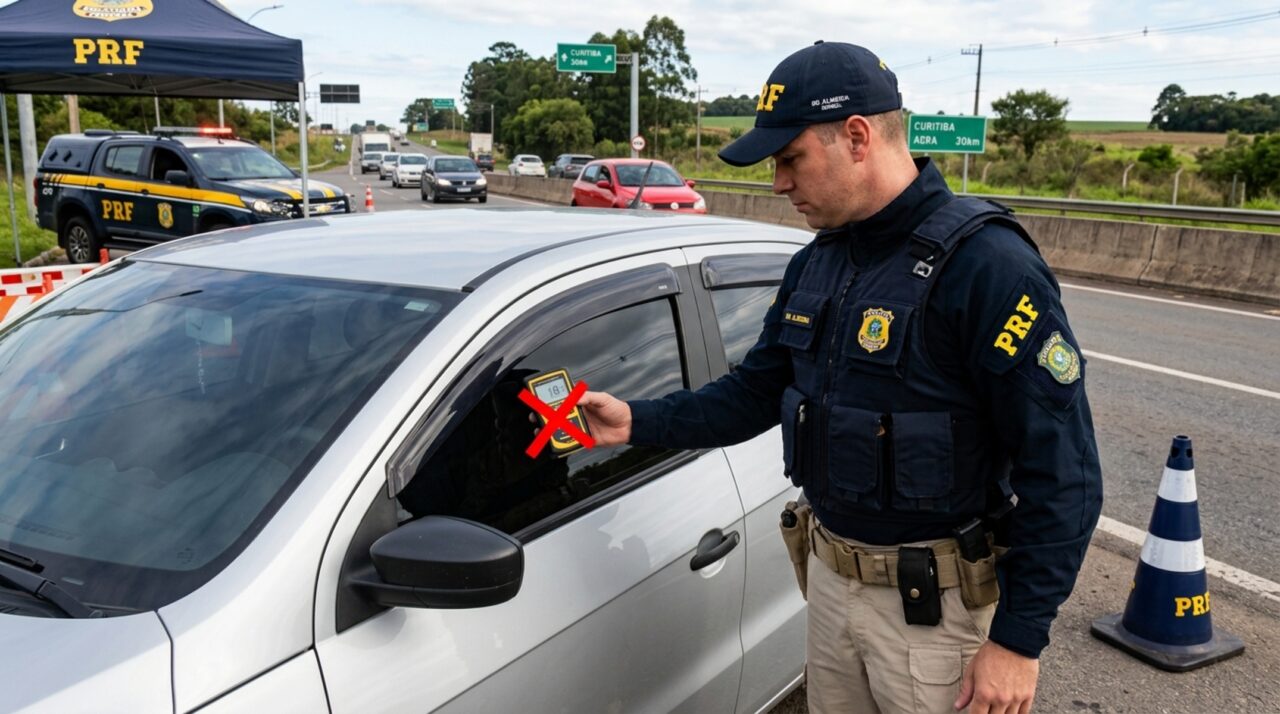 Motorista usa película antivandalismo no vidro do carro conforme permitido pelo Detran mas é multado em blitz porque o medidor do agente não reconhece o tipo de película