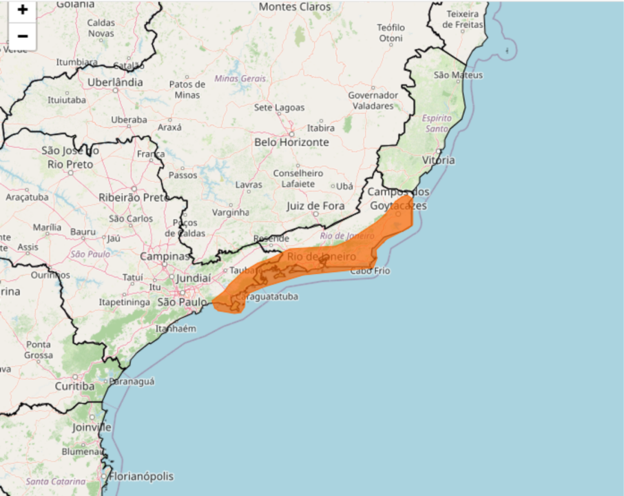 Cariocas e paulistas devem se prepara para forte vendaval com ventos de até 100 kmh nesta 6°feira, 21, alerta o Inmet