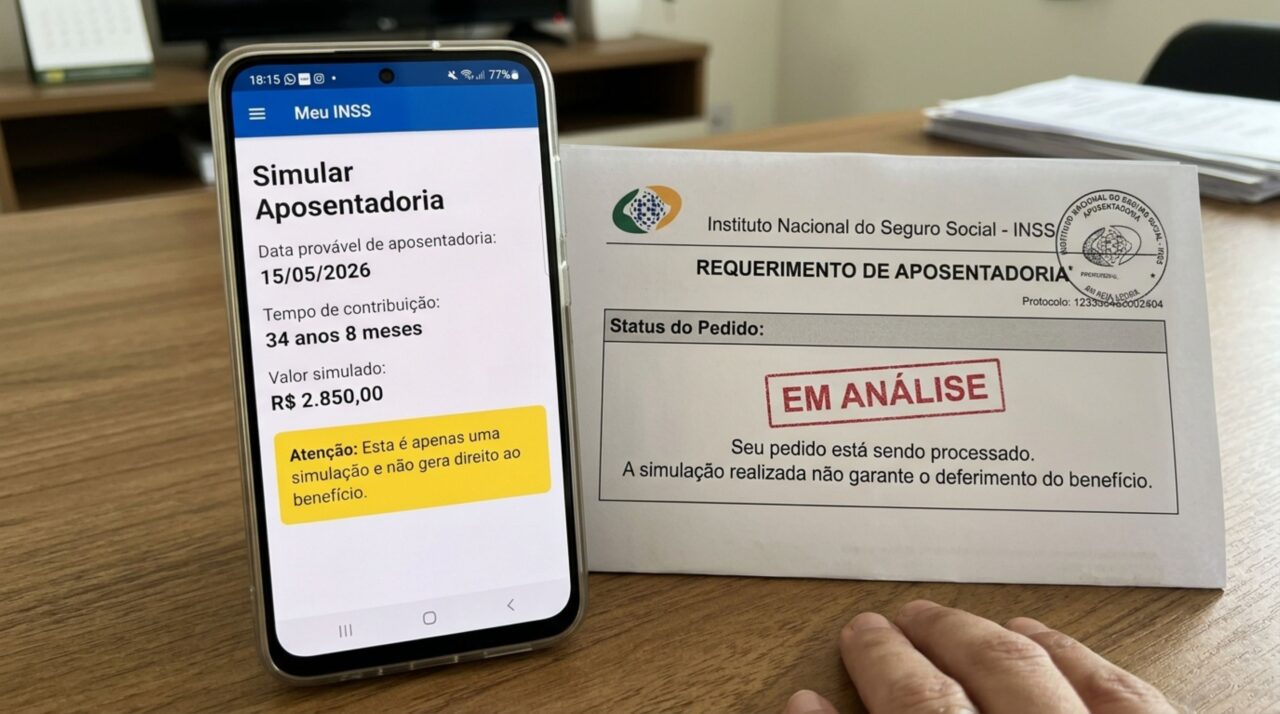 Segurado acompanha a simulação do Meu INSS por anos achando que a data exibida garantia sua aposentadoria, mas quando protocola o pedido, descobre que o resultado era apenas uma consulta baseada no CNIS