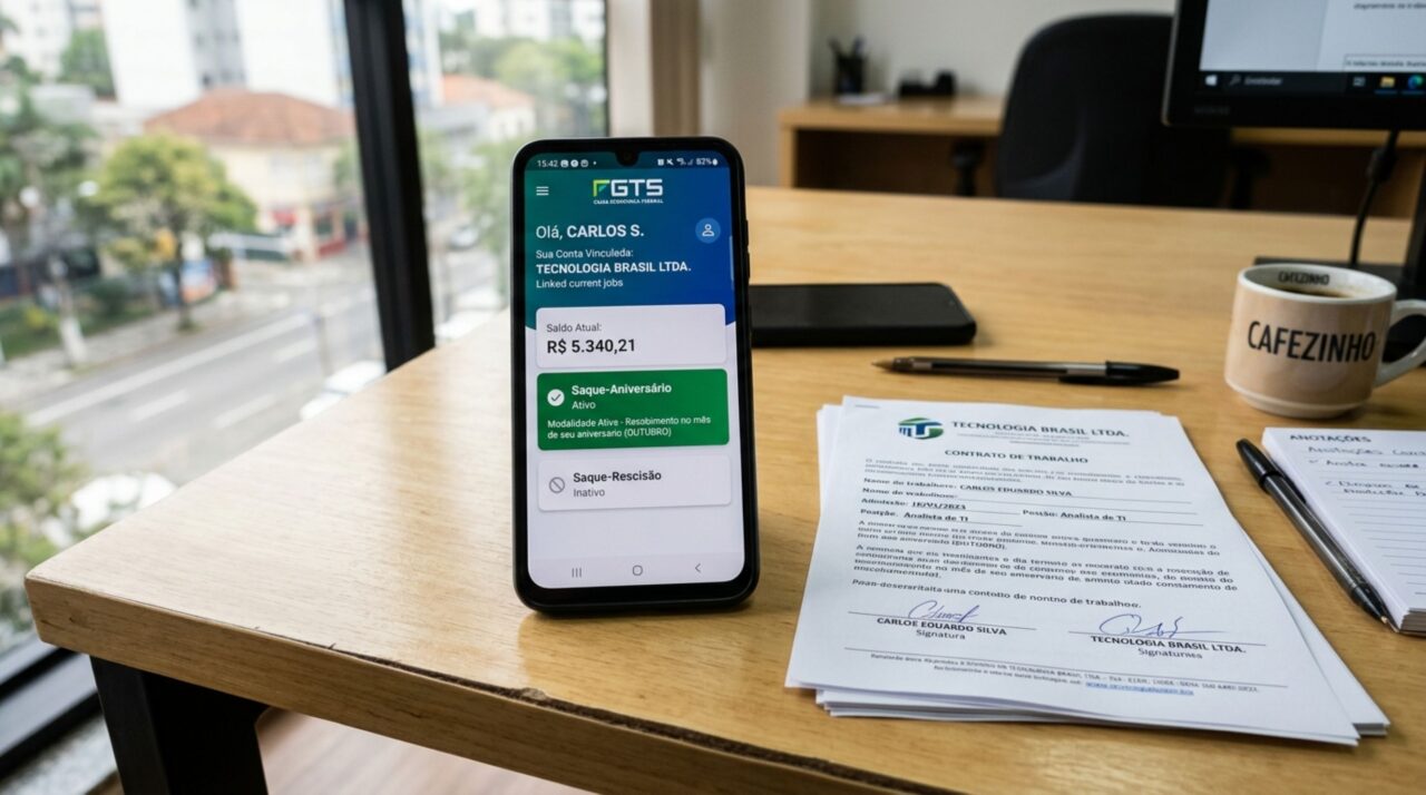 Trabalhador consegue novo emprego após aderir ao Saque-Aniversário, consulta o FGTS meses depois e descobre que opção anterior também alcança a nova conta