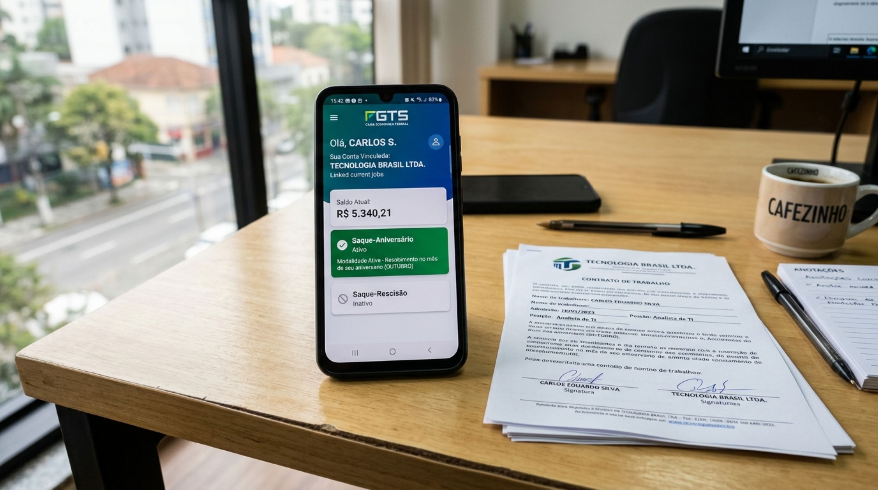Trabalhador consegue novo emprego após aderir ao Saque-Aniversário, consulta o FGTS meses depois e descobre que opção anterior também alcança a nova conta - QTU Questões do Universo