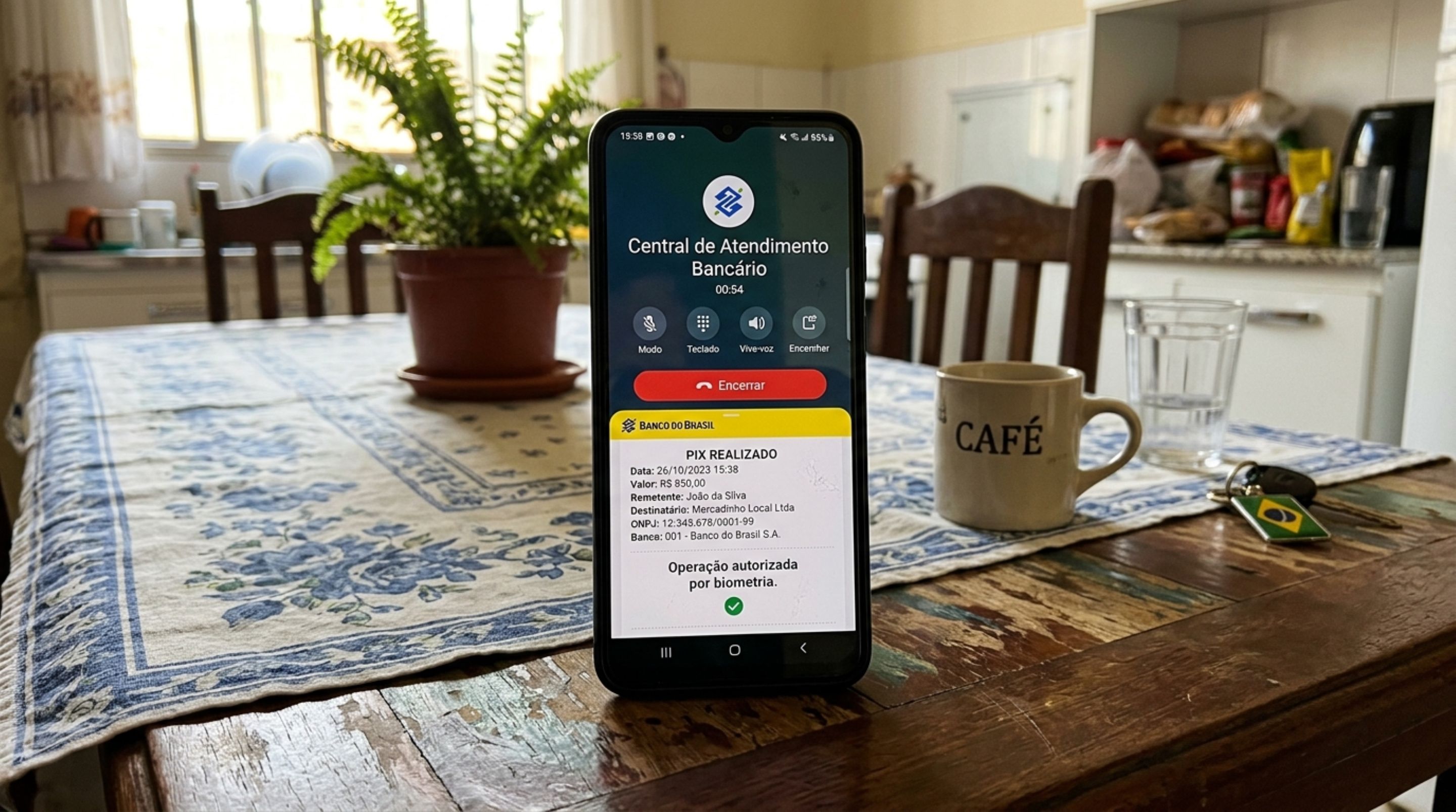 Cliente cai em golpe por ligação, faz PIX com senha e biometria e banco nega ressarcimento, alegando que operação foi autorizada - QTU Questões do Universo