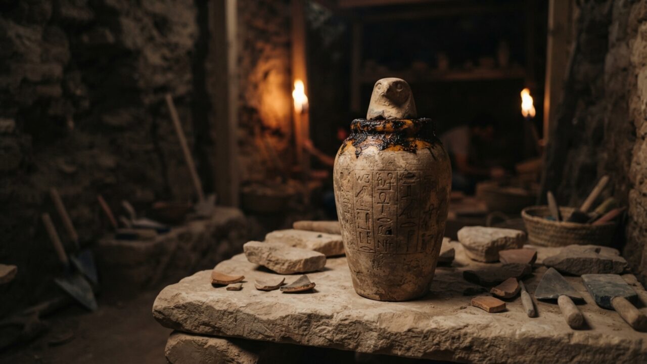 Um pote egípcio trazia a instrução de aplicar a mistura na cabeça, e 31 recipientes de Saqqara revelaram receitas usadas para preparar múmias