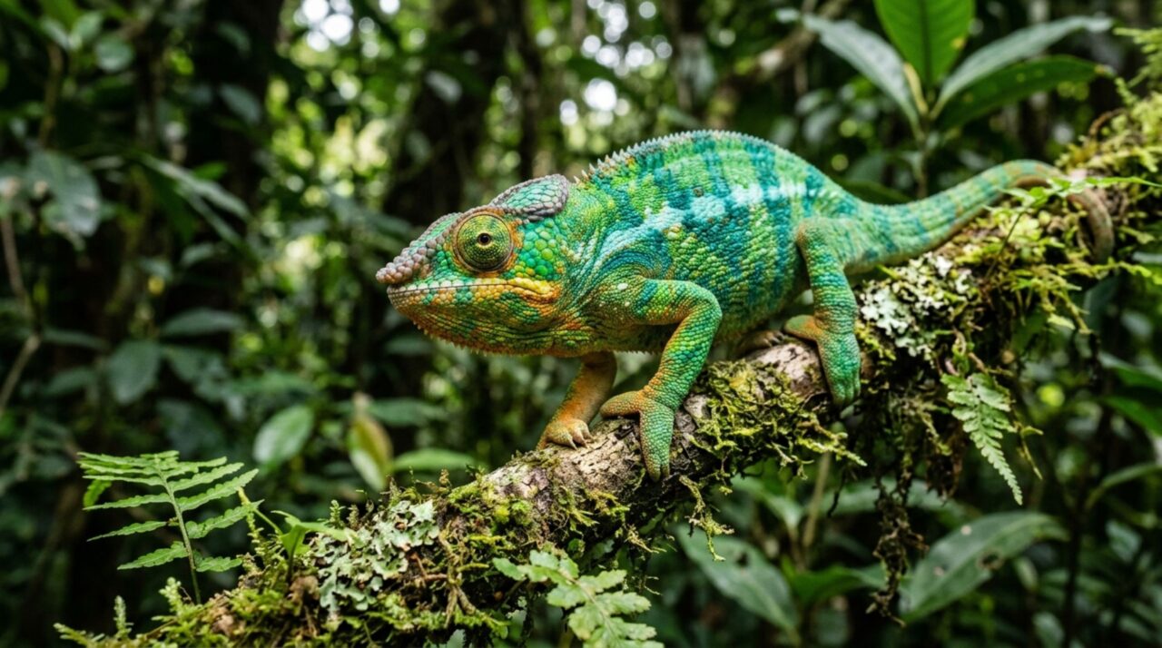 O predador com olhos que giram 360 graus de forma independente e uma língua que atinge 20 km/h em frações de segundo