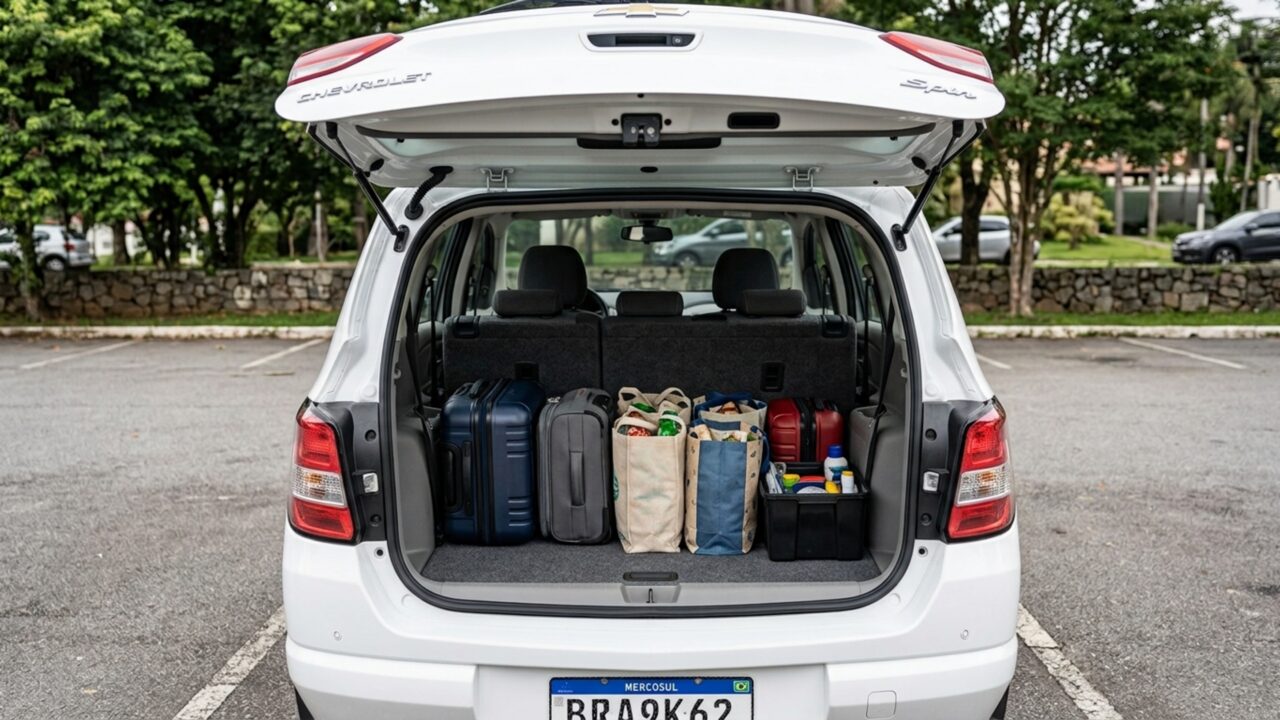 Chevrolet tem carro de 7 lugares por R$ 119.900 que vira um gigante com 756 litros no porta-malas quando a terceira fileira não é usada