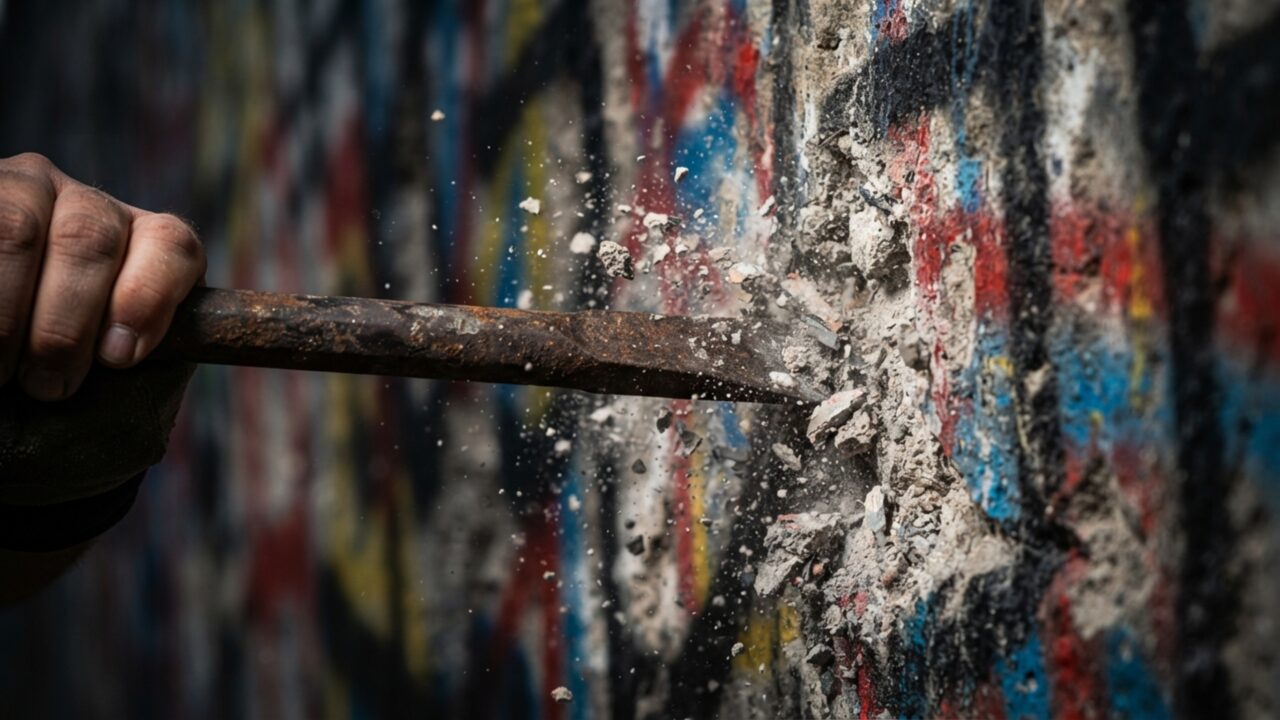 Muro de Berlim começou a abrir na noite de 9 de novembro de 1989 depois que um porta-voz disse por engano que novas regras de viagem valiam imediatamente, antes mesmo de os guardas receberem instruções