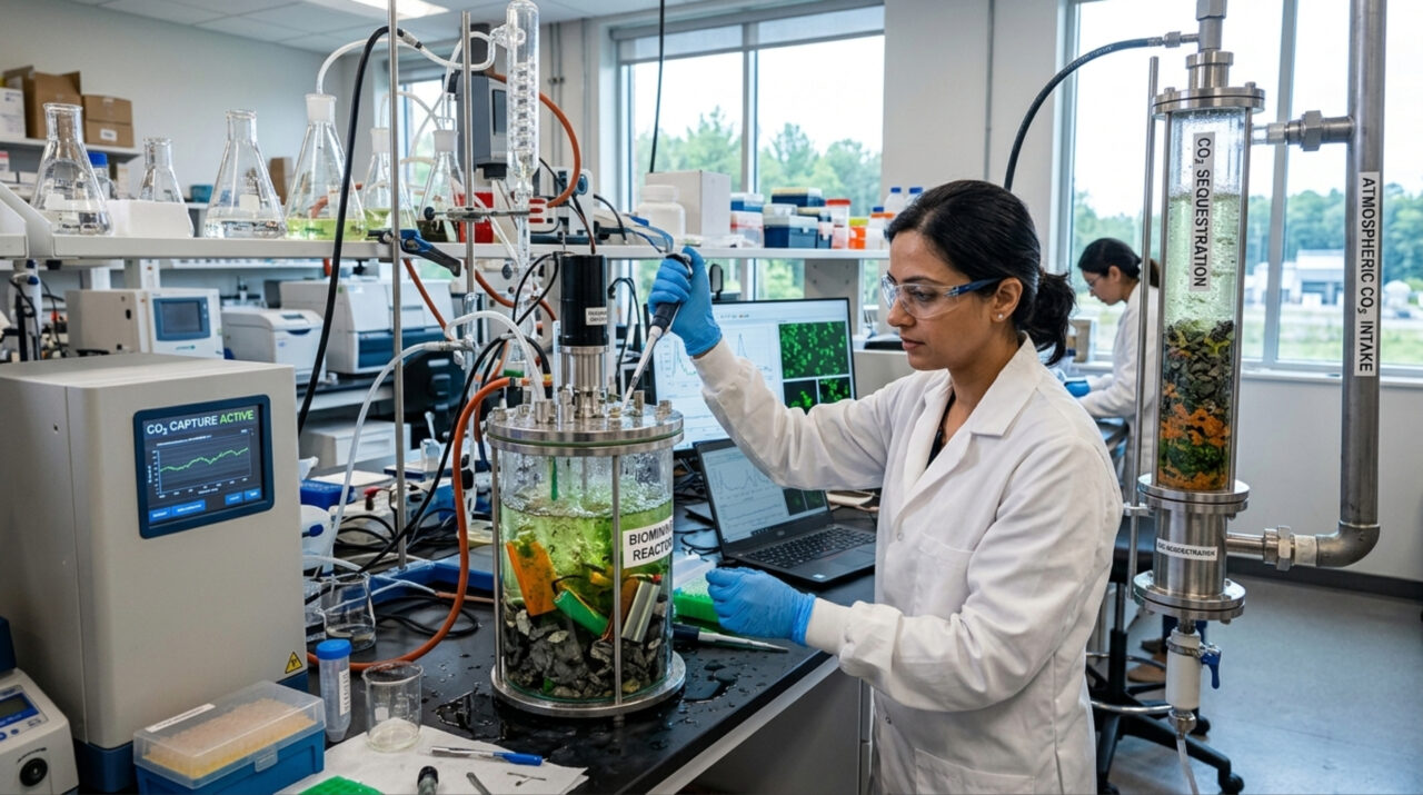 Bactéria geneticamente modificada recupera metais de baterias de rochas ricas em magnésio e ajudam a capturar CO2