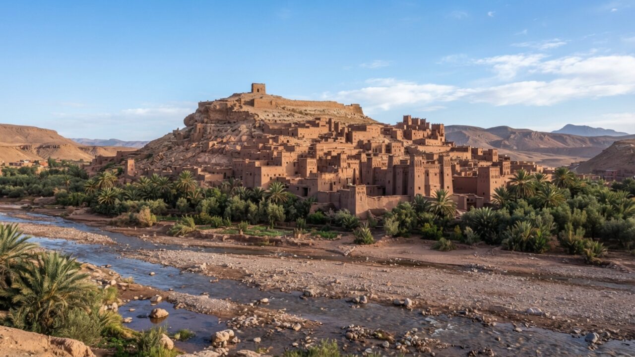 Torres de terra nasceram junto a uma antiga rota de caravanas e ainda formam uma vila fortificada no sul do Marrocos