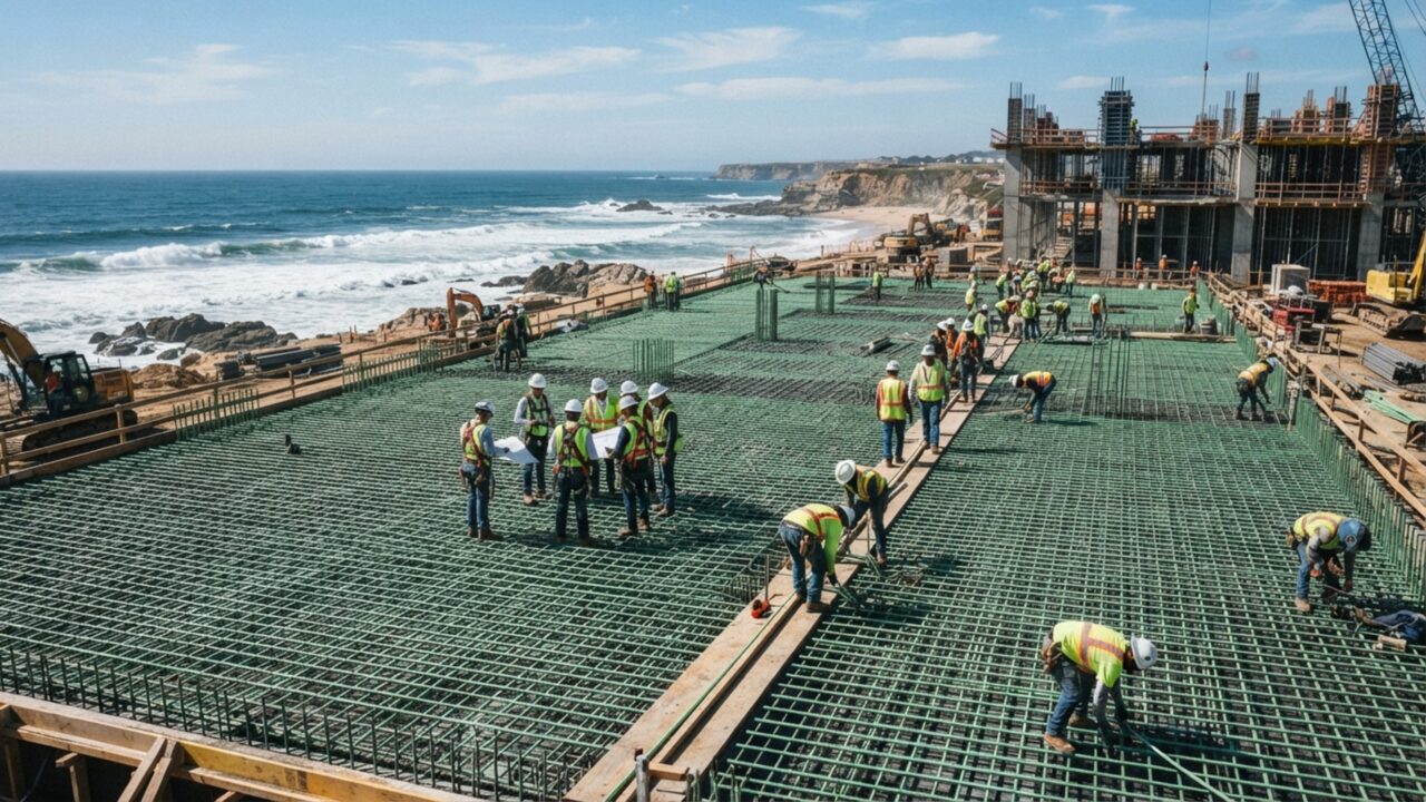 O novo vergalhão de fibra de vidro que é 4 vezes mais leve que o aço, nunca enferruja e está barateando obras perto da praia