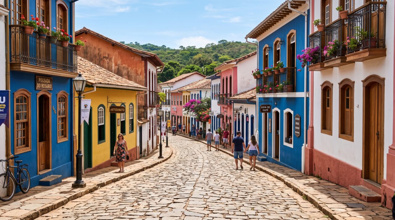 O turismo histórico e ecológico na cidade de Pirenópolis.