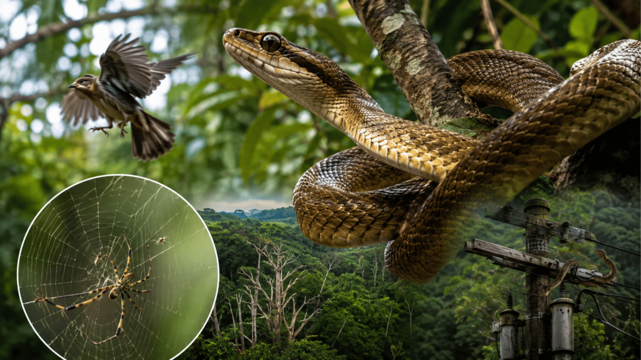 Cobra invasora acaba com 10 espécies de aves, aumenta teias de aranha em até 40 vezes e transforma ecossistema inteiro de ilha