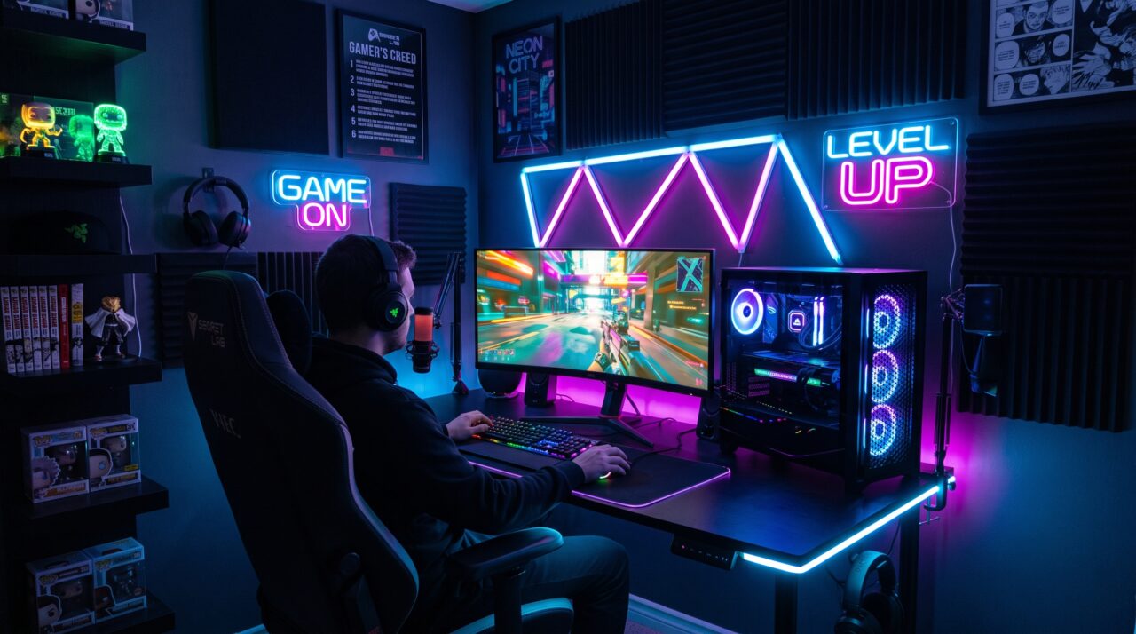 Quanto custa montar um quarto gamer de 10 m² com isolamento básico e iluminação imersiva em 2026?
