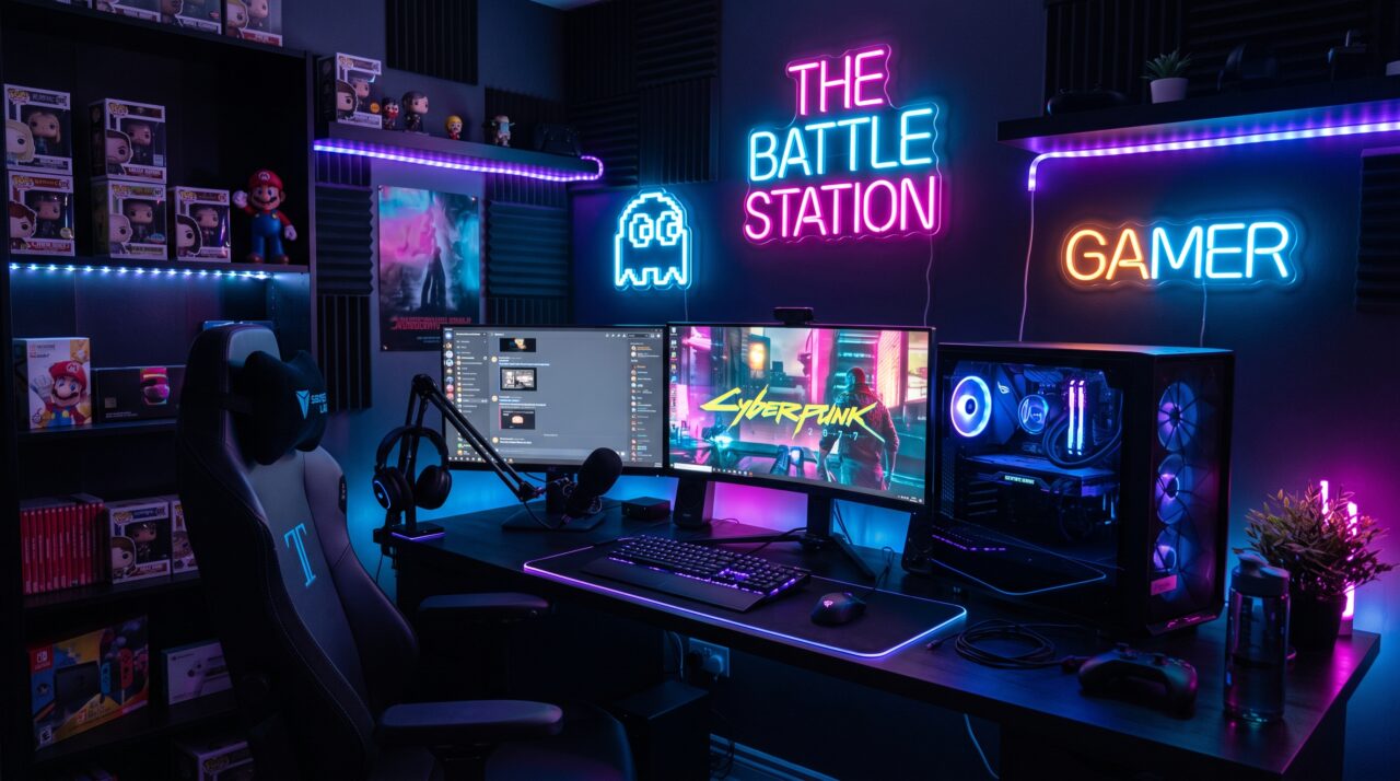 Custos e ideias para montar um quarto gamer de 10 metros quadrados.
