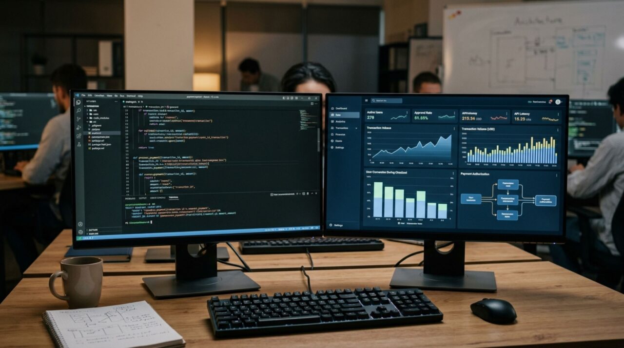 Tecnologia e codigos de programacao que fundamentam plataformas financeiras digitais