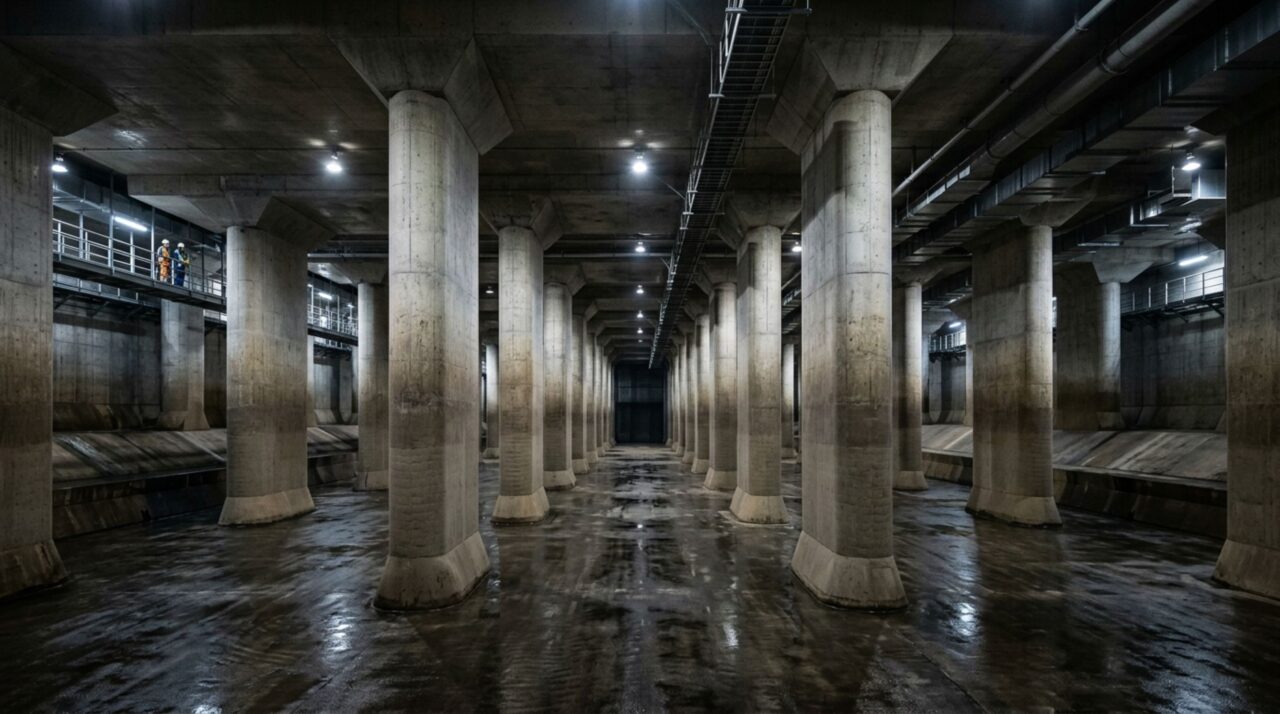 A catedral subterrânea de 50 metros de profundidade com pilares de 500 toneladas construída para proteger uma metrópole das enchentes