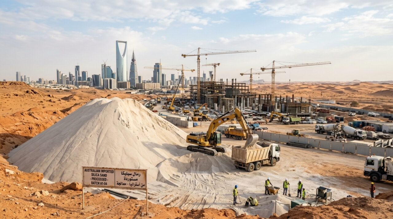 Arábia Saudita está sobre um dos maiores desertos do mundo, mas importa areia da Austrália para construção