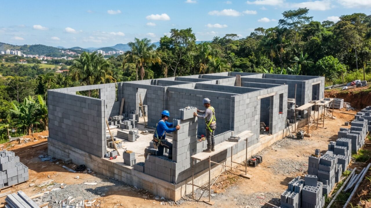 Tijolos de lixo plástico reciclado: a alternativa 30% mais barata e duas vezes mais isolante termicamente que os tijolos cerâmicos tradicionais