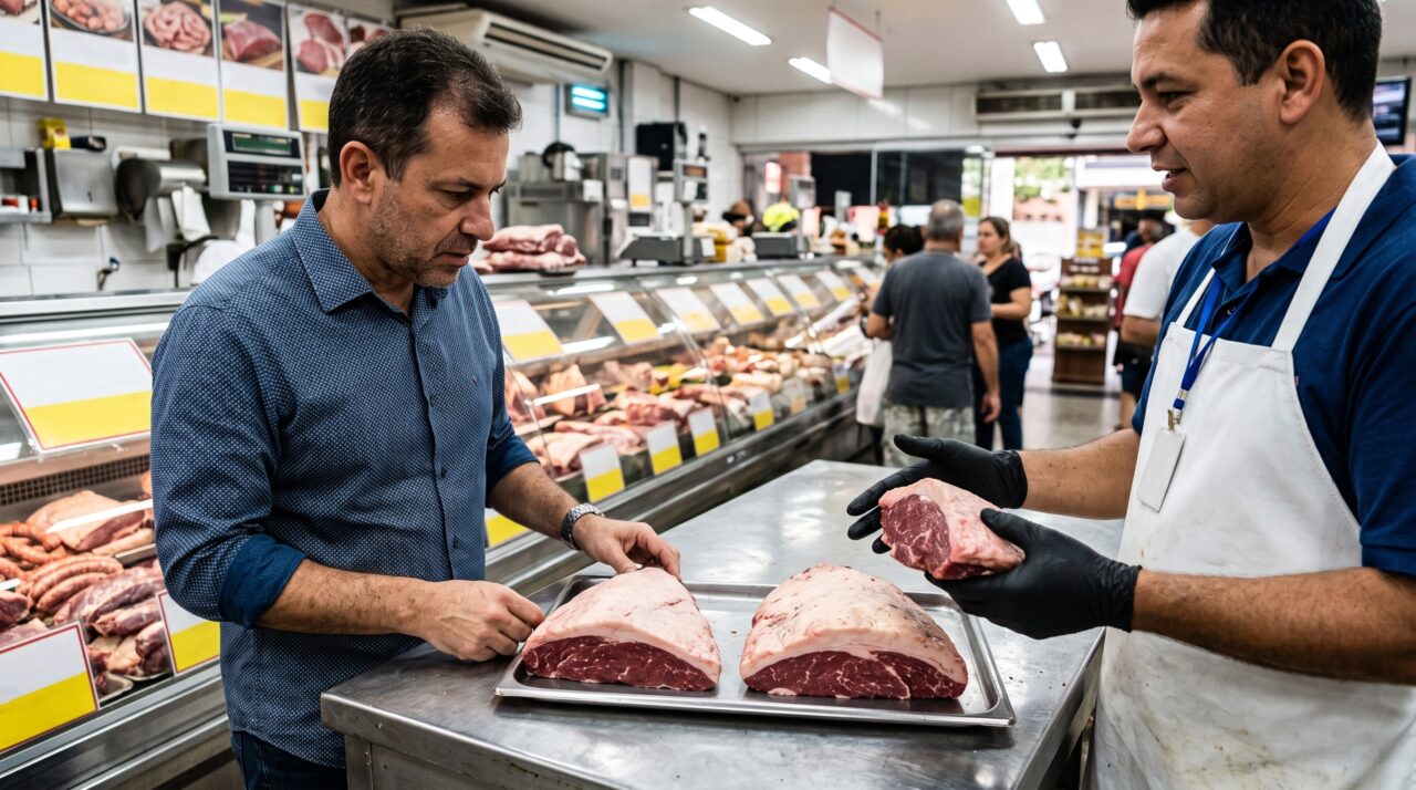Picanha pode estar bonita por fora e decepcionar depois do corte quando a capa de gordura varia demais entre uma ponta e outra