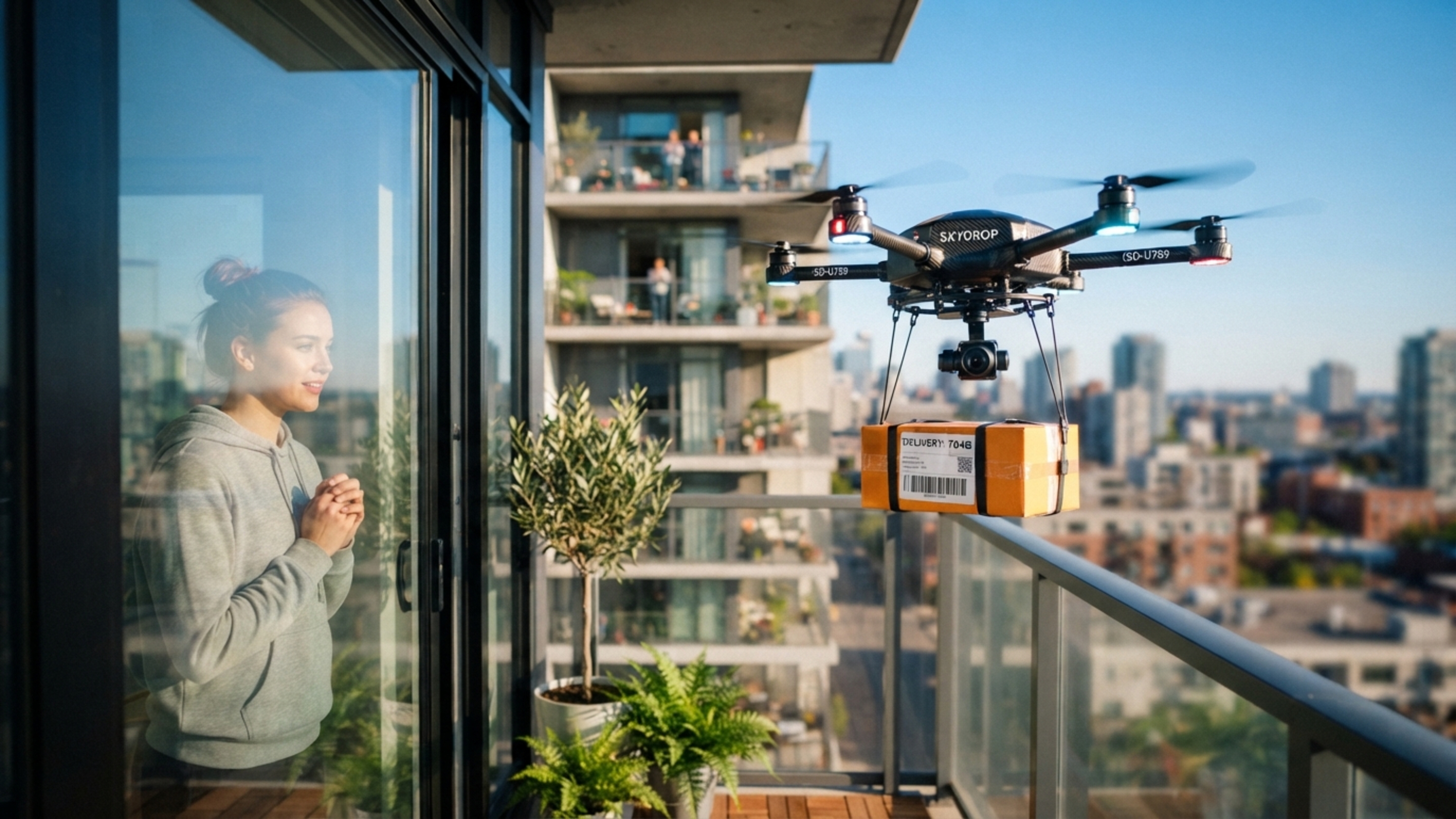 Morador solicita entrega de farmácia por drone direto na sacada do 15º andar, condomínio envia notificação extrajudicial proibindo a prática sob alegação de risco de queda e violação de espaço aéreo