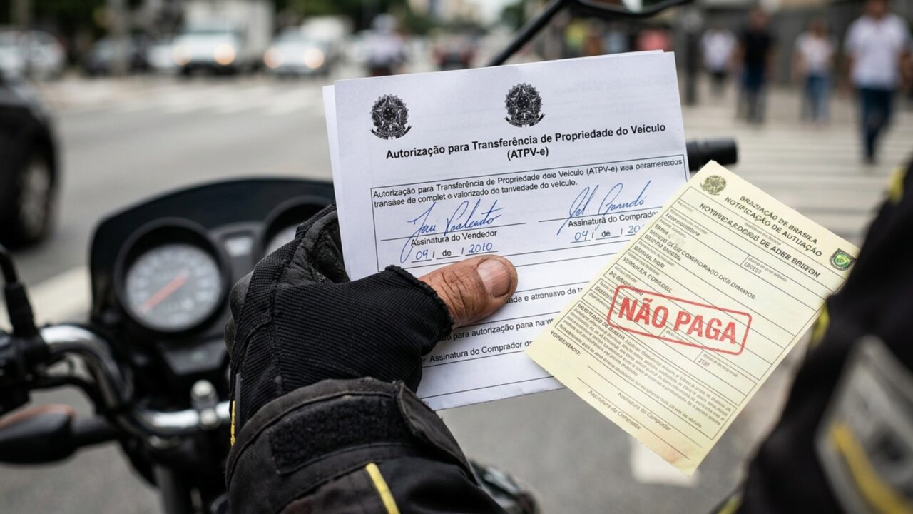 Motoboy vende a moto para pagar dívidas, entrega o veículo e recebe o dinheiro, mas meses depois começam a chegar multas porque o comprador nunca fez a transferência