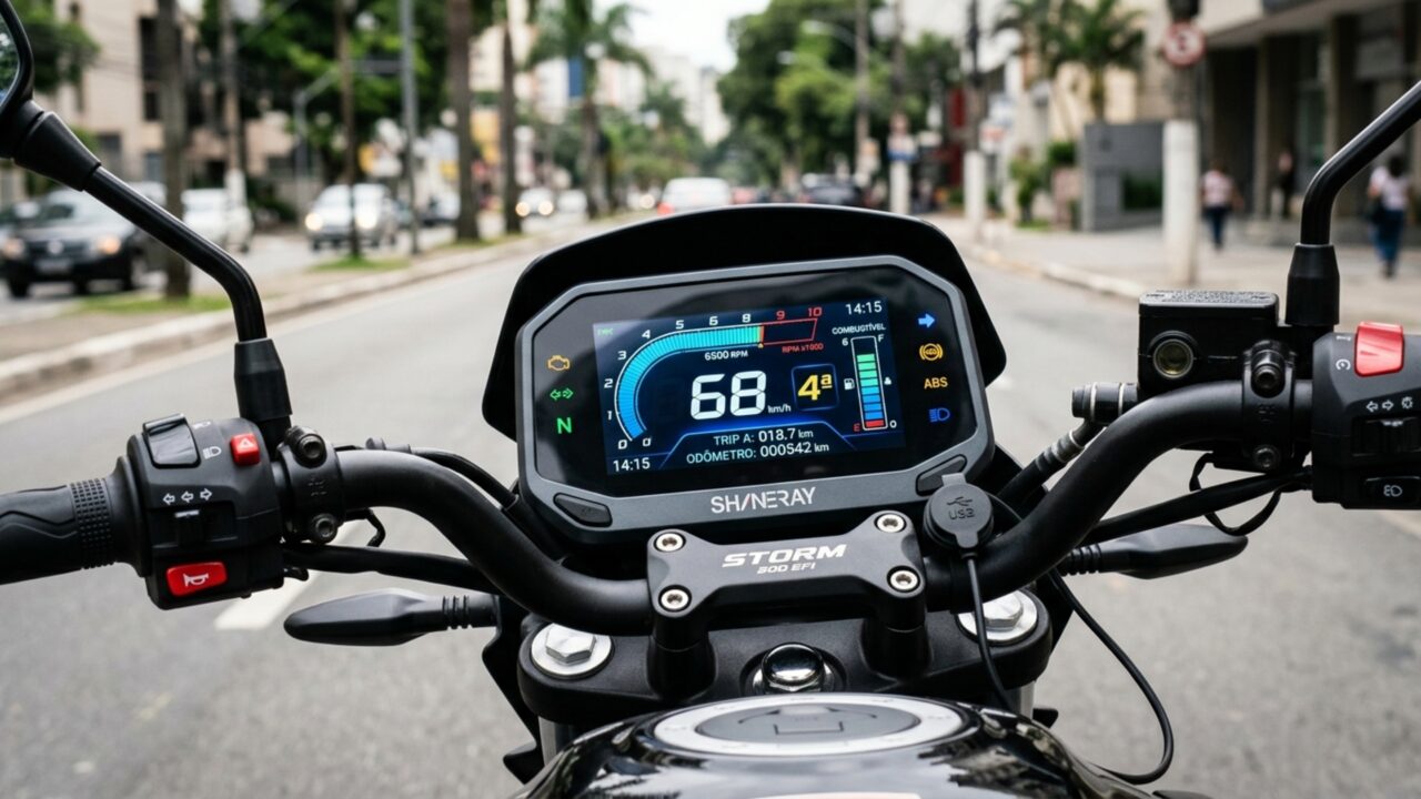 Shineray coloca 20,4 cv em moto de R$ 21.590 com câmbio de 6 marchas, ABS nas duas rodas e suspensão invertida