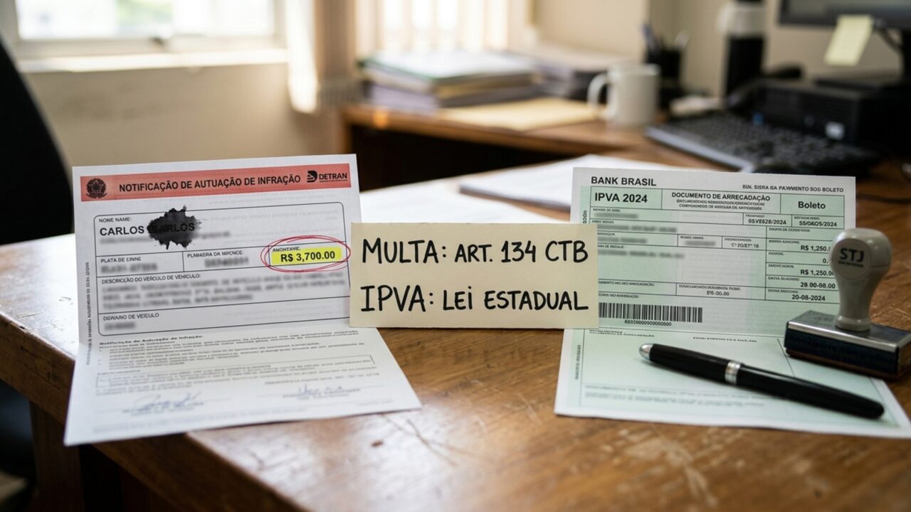 Motorista vende carro, comprador demora quatro meses para transferir documento e antigo proprietário recebe R$ 3.700 em multas e cobrança de IPVA