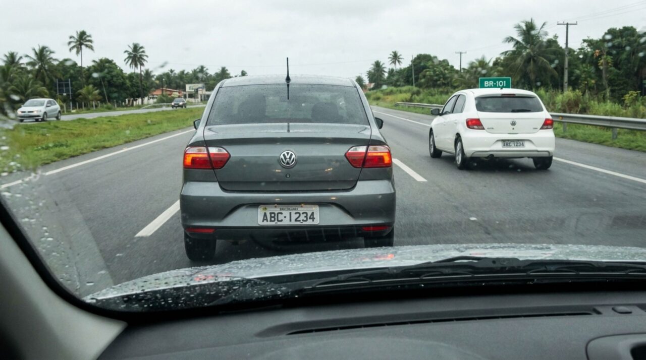 Motoristas que dirigem colados no veículo da frente em rodovias devem conhecer o art. 192 do Código de Trânsito Brasileiro e a distância mínima permitida