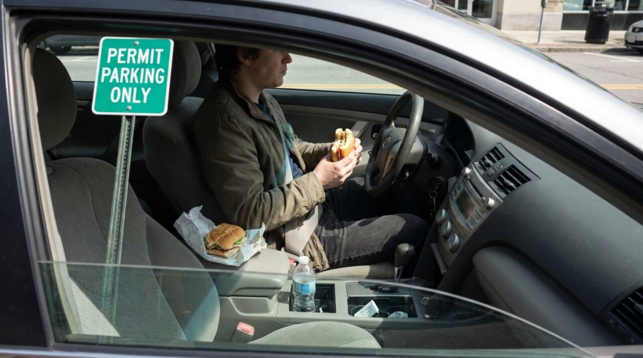 Motorista pode ser multado por comer enquanto dirige e descobre que segurar o lanche pode virar infração mesmo sem celular