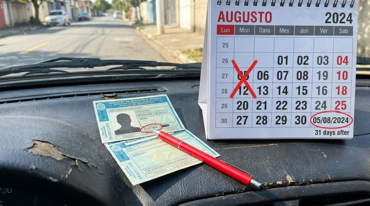 Motorista é multado por continuar dirigindo com a CNH vencida e descobre que o CTB estabelece um limite de 30 dias