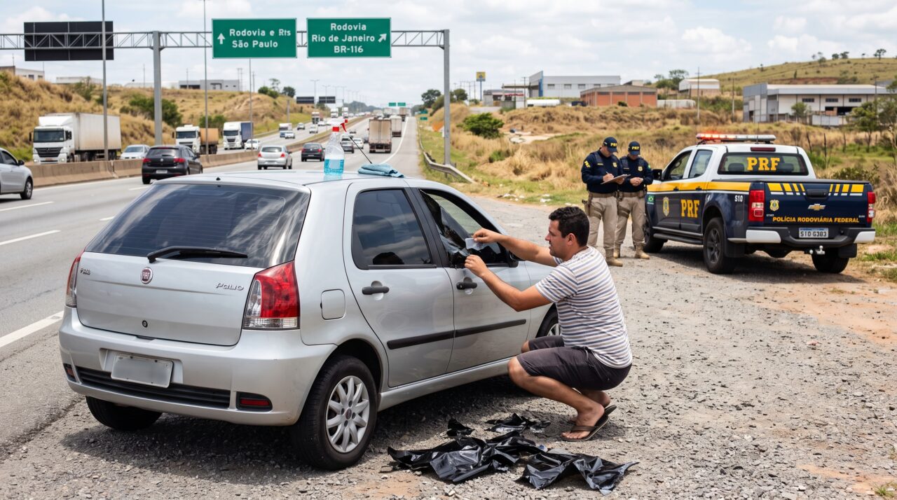 Motorista gasta R$ 1.500 para instalar insulfilm escuro antivandalismo no carro novo e é notificado pela polícia a arrancar a película na rodovia sob pena de ter o veículo retido