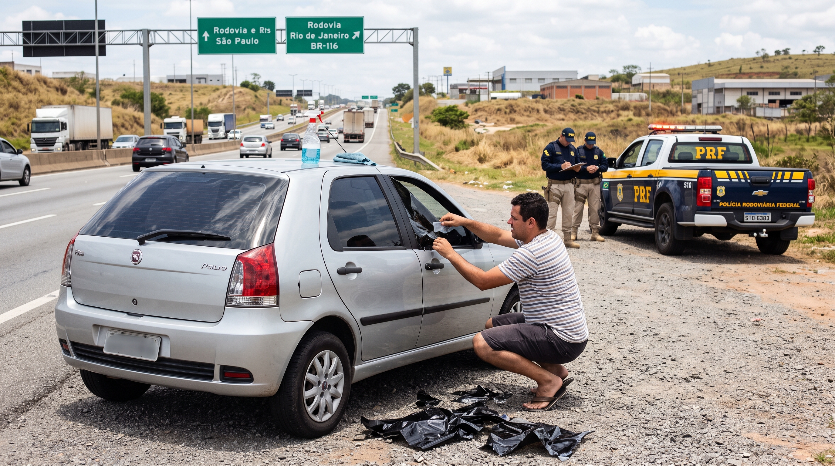 Motorista gasta R$ 1.500 para instalar insulfilm escuro antivandalismo no carro novo e é notificado pela polícia a arrancar a película na rodovia sob pena de ter o veículo retido - QTU Questões do Universo