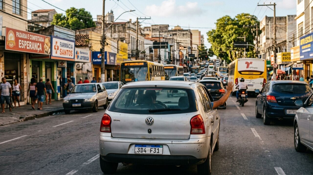 O que significa ver um motorista com o braço esquerdo levantado para fora da janela?