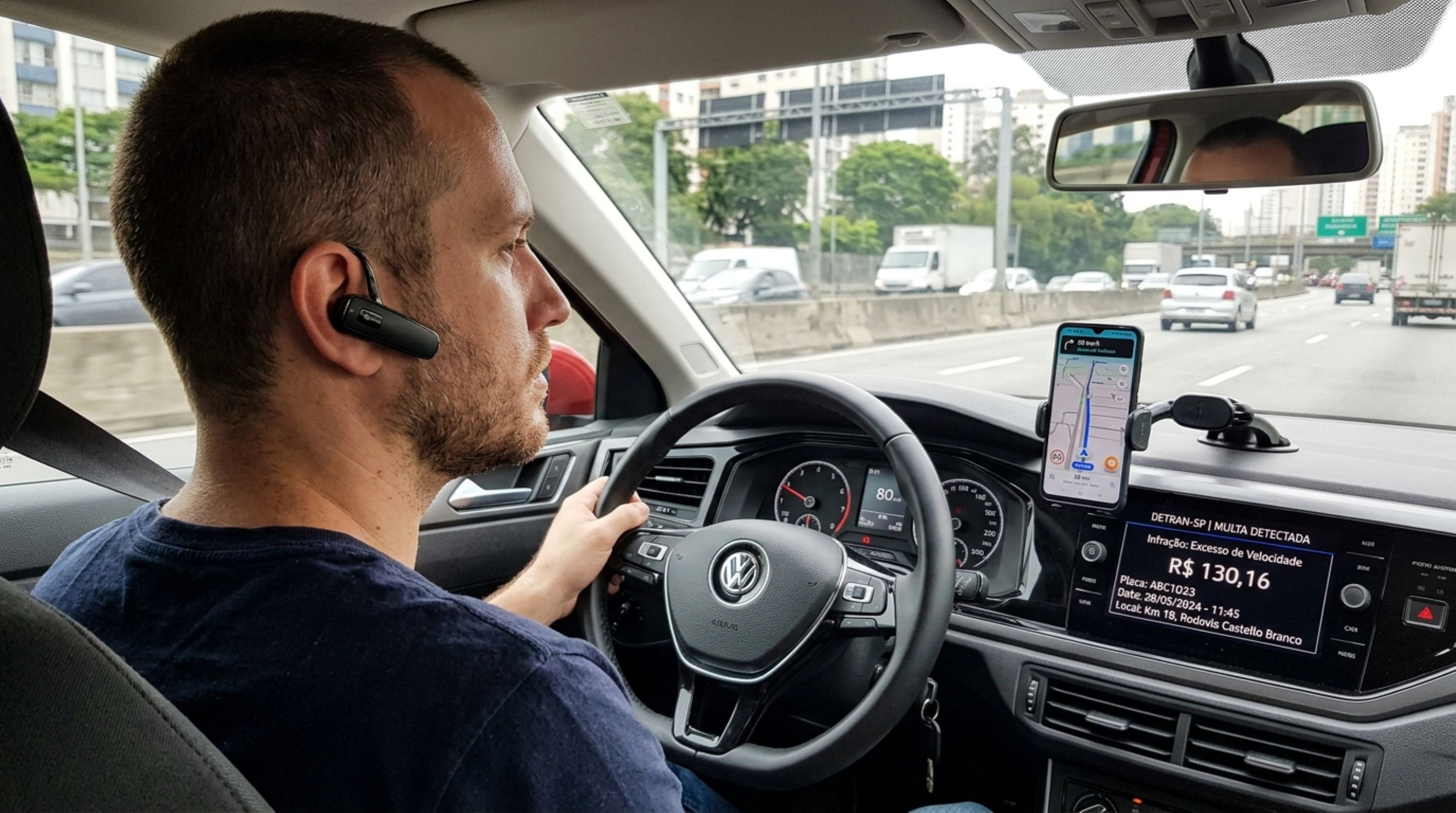Motorista usa fone Bluetooth em um ouvido para ouvir o GPS, recebe multa e diz que continuava escutando os sons da rua - QTU Questões do Universo