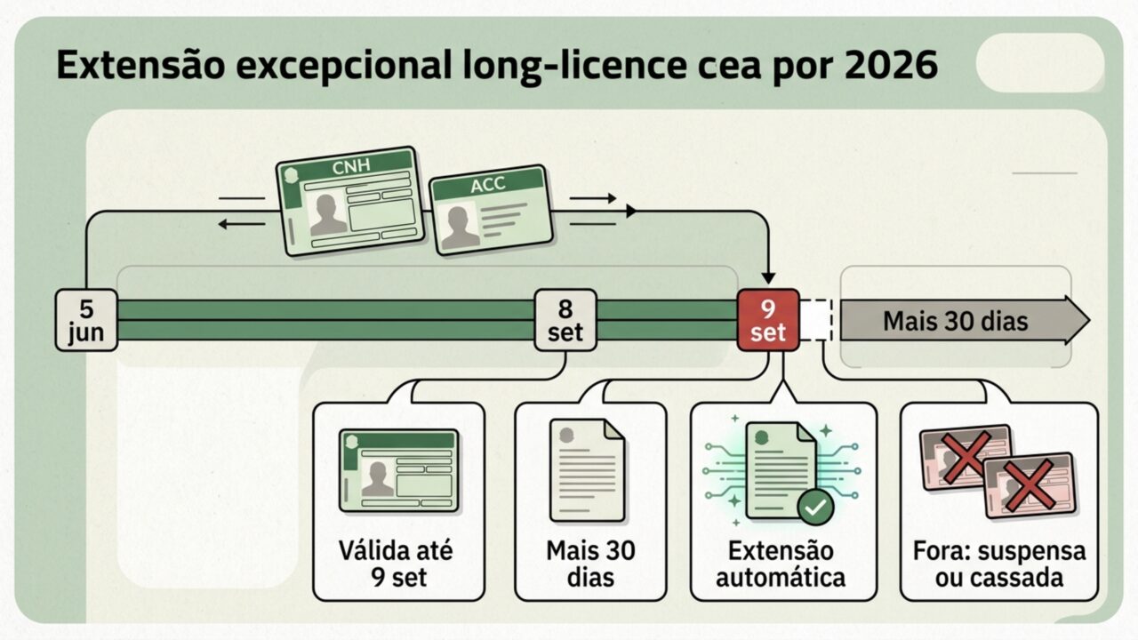 Exame médico volta à renovação automática da CNH