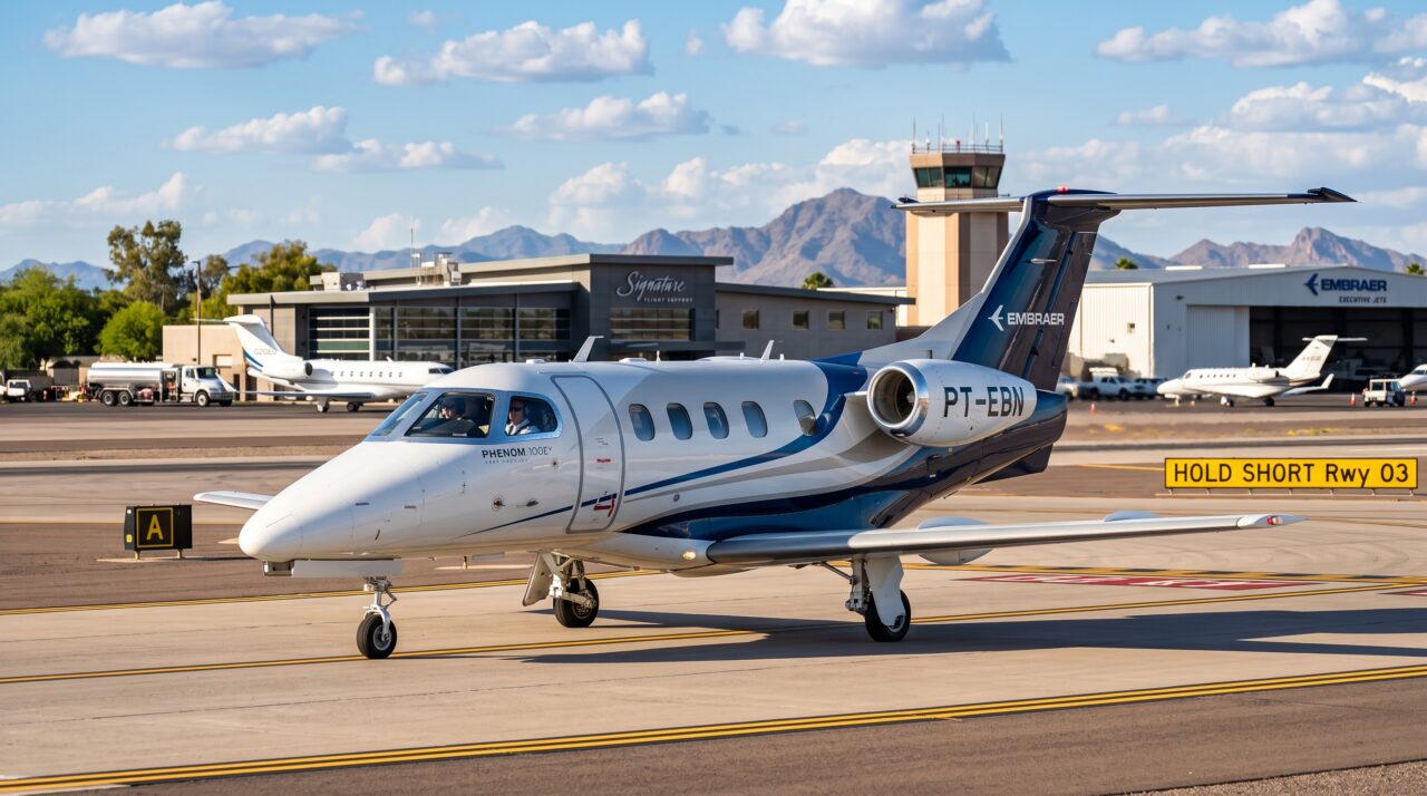 Ele gravou a experiência de como é pousar um Embraer Phenom 100 no aeroporto de Santos Dumont no Rio de Janeiro