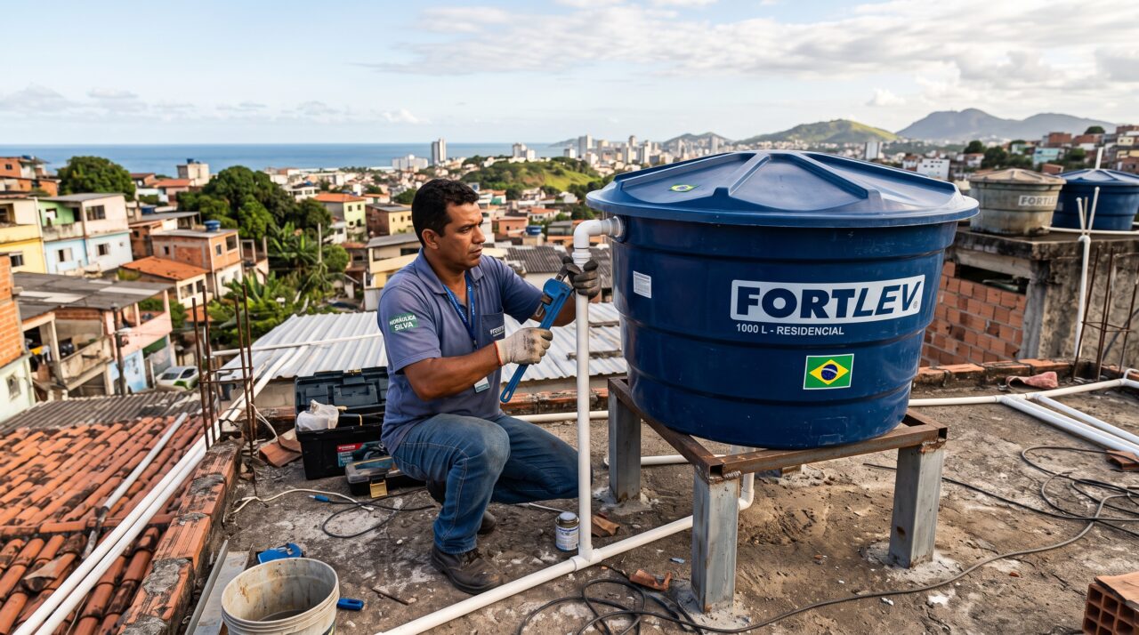 Custo e benefícios da troca da caixa d'água de amianto por polietileno em 2026
