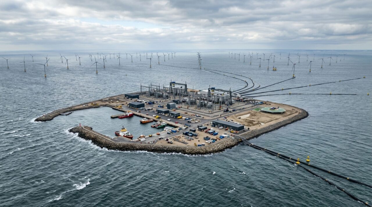 A ilha artificial de energia bilionária planejada para concentrar centenas de turbinas no meio do Mar do Norte