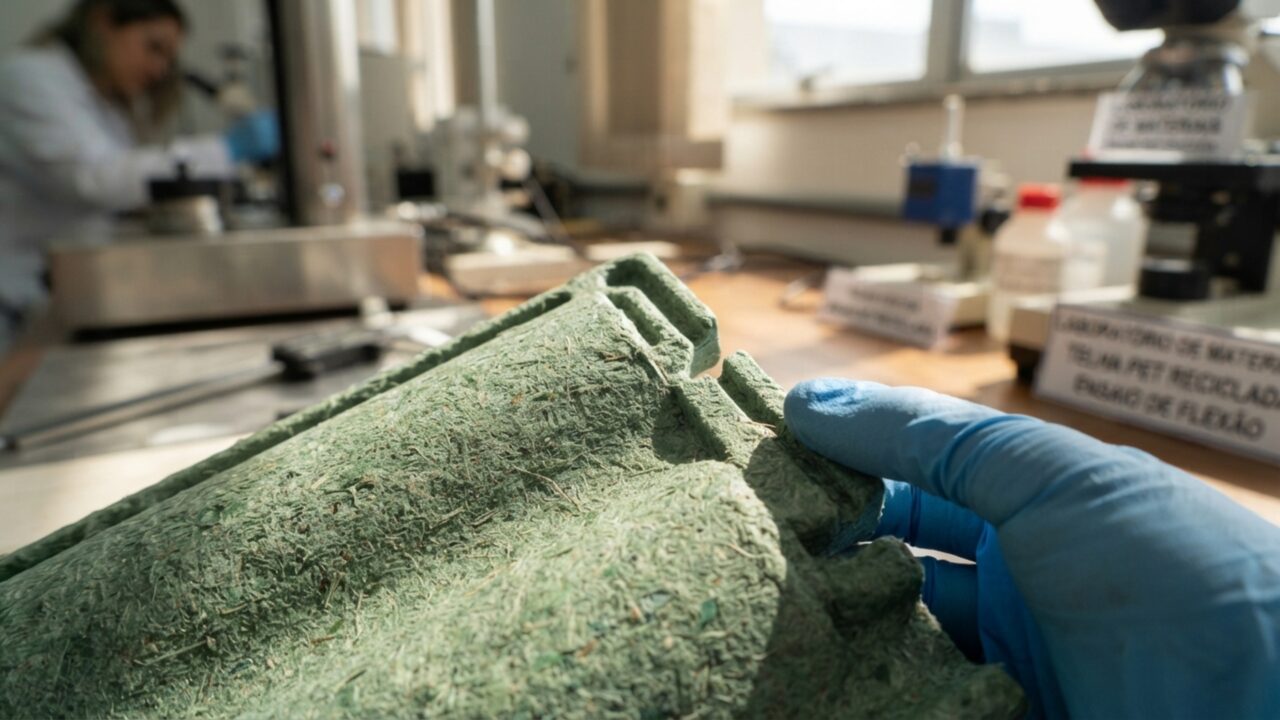 Telhas feitas de garrafa PET reciclada resistentes a granizo e tempestades viram tendência em coberturas industriais em 2026