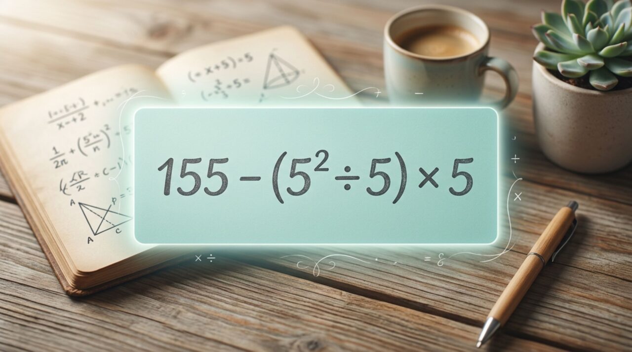 Adultos acima de 30 anos têm dificuldade para resolver a expressão 155 – (5² ÷ 5) x 5 de primeira: você acha que consegue?