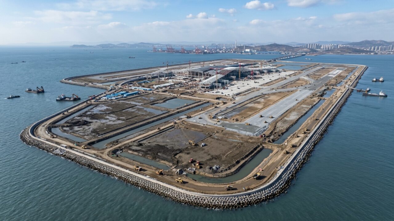 Mega aeroporto sobre o mar promete ser o maior do mundo em uma ilha de 20 km² e deixa engenheiros do mundo inteiro impressionados