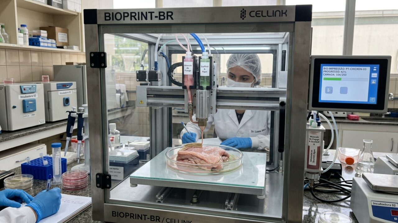 Carne feita por impressora 3D está avançando no Brasil e abre caminho para proteínas sem abate animal