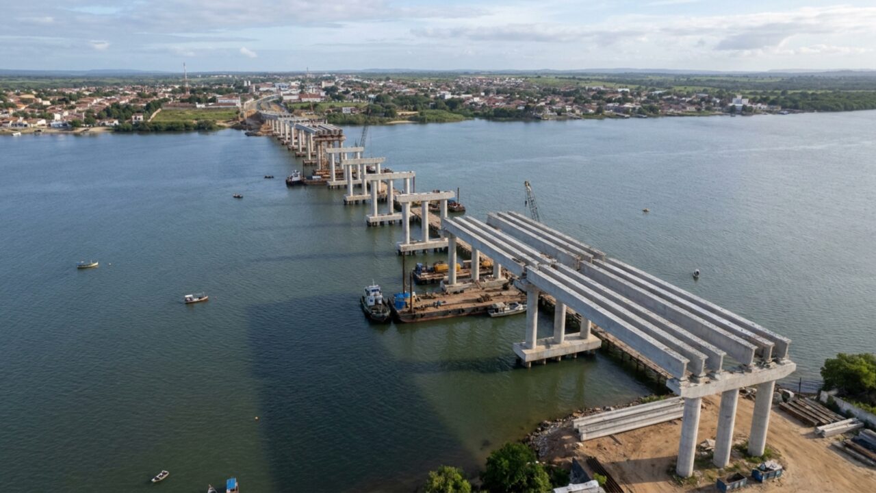 Nova ponte de R$ 205 milhões terá 1,18 km sobre o São Francisco e vai ligar dois estados do Nordeste por uma nova rota rodoviária