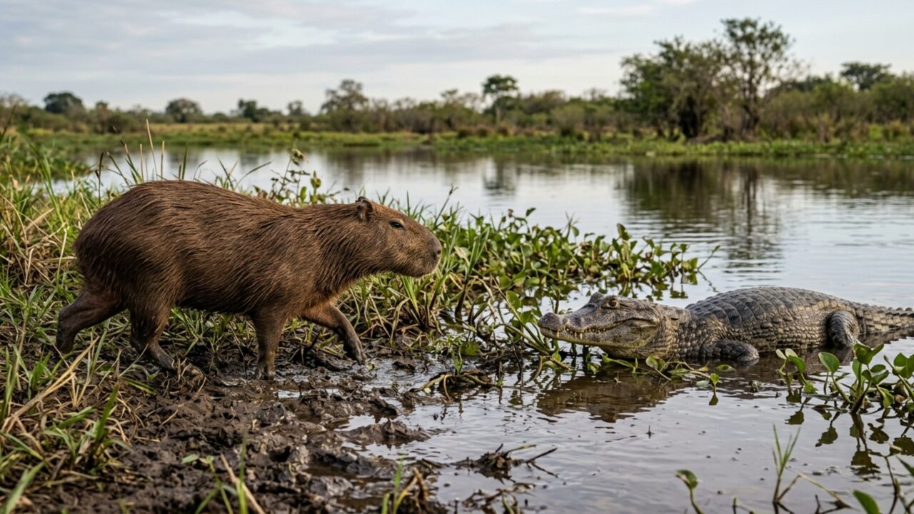 Por que jacarés não comem capivaras e deixam passar tão perto sem atacar?