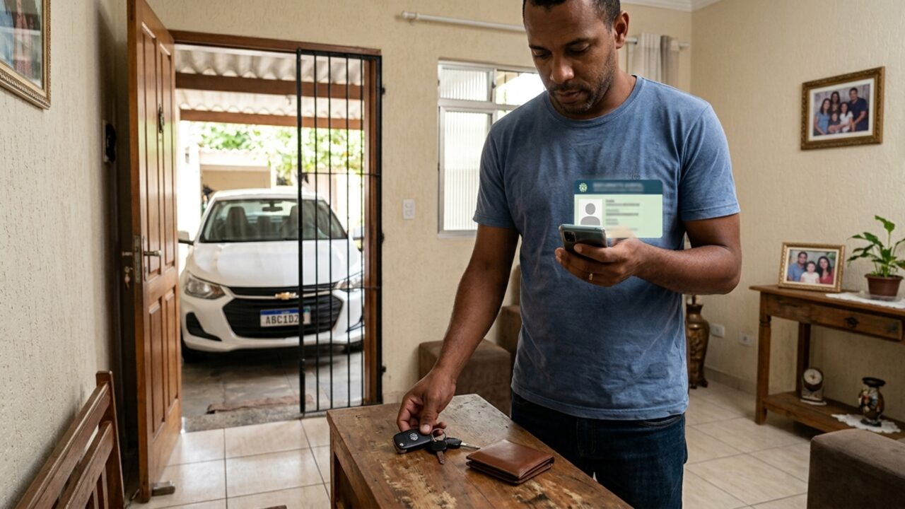 O que diz a lei para quem dirige somente com a CNH digital e deixa o documento físico em casa