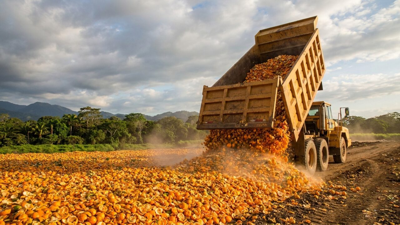 Em 1997, eles cobriram uma área com 12 mil toneladas de cascas de laranja, e 16 anos depois, ninguém reconheceu a paisagem