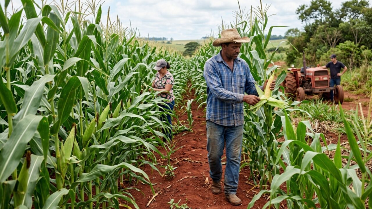 Agricultor familiar arrenda quatro hectares, contrato vence quando o milho ainda está no campo e proprietário exige que ele deixe a terra antes de fazer a colheita
